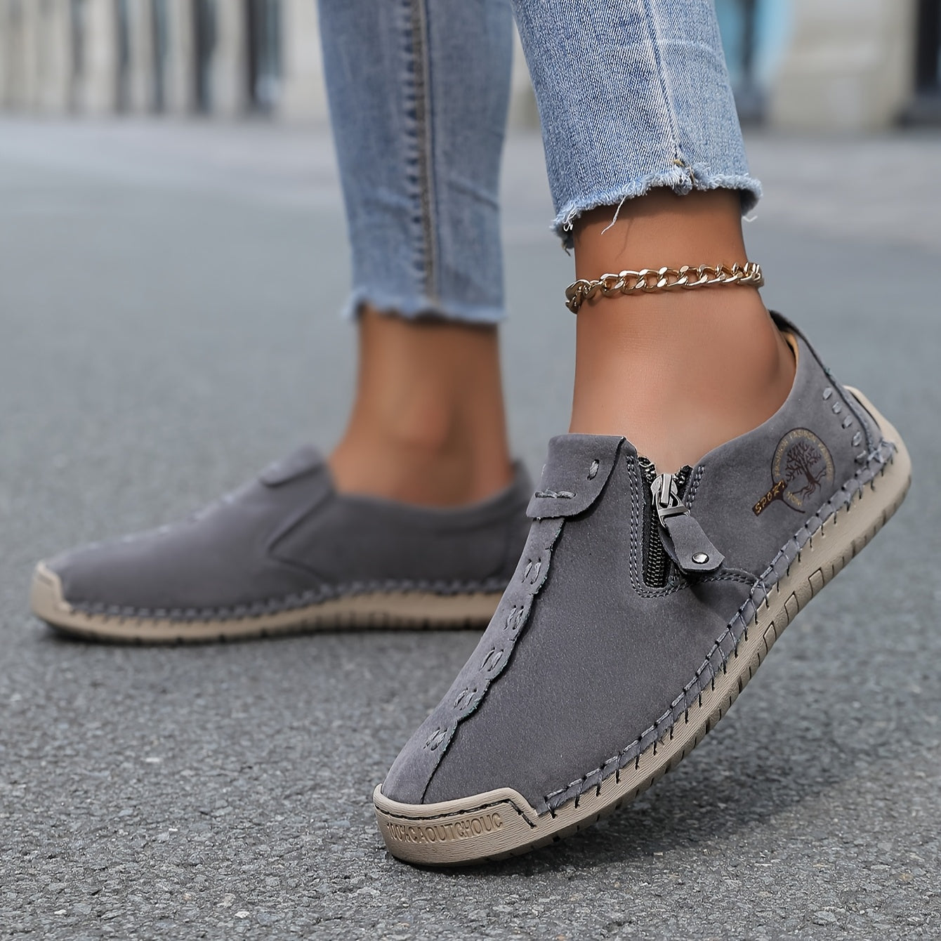 Ginette- Chaussures en cuir confortables et légères pour femmes