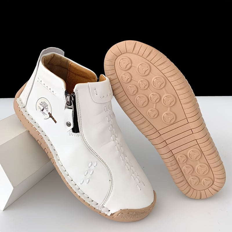 Nicole- Bottines en cuir confortables et antidérapantes pour femmes