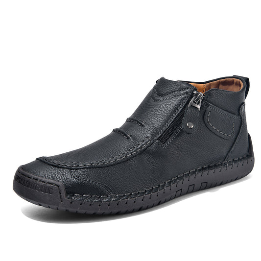 Adam- Handmade Leather Driving Boots | Wide Toe, Arch Support, Waterproof